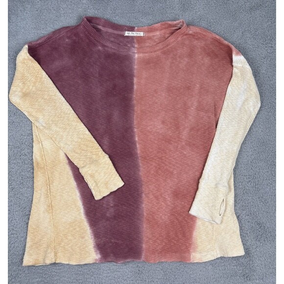 We The Free Top Womens Large Logan ColorblockTie-Dye Long Sleeve Beach Boho - Picture 1 of 9